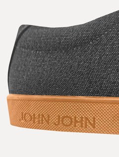 Tênis John John Masculino Slip On Miami Canvas Chumbo Mescla