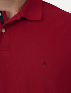 Polo Aramis Masculina Piquet Inner Detail Dark Logo Vermelho