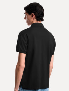 Camisa Polo Empório Armani Masculina Embossed EA Logo Embroidery Preta