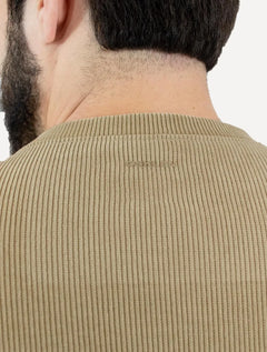 Moletom Osklen Masculino Denver Canelado Cáqui