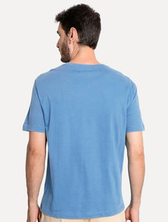 Camiseta Aleatory Masculina Dark Grey Icon Azul Mescla