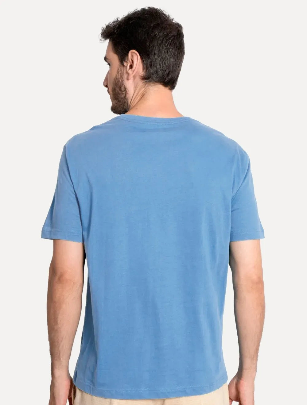 Camiseta Aleatory Masculina Dark Grey Icon Azul Mescla