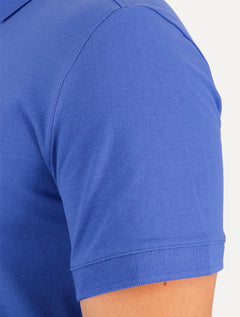 Polo Tommy Jeans Masculina Piquet Regular Placket Azul Royal