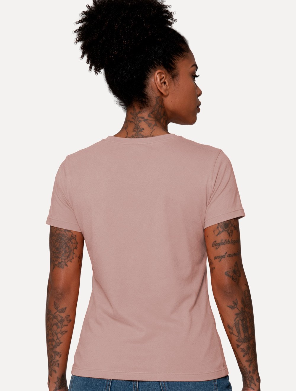Camiseta Guess Feminina Silk Classic Logo Rosa Médio