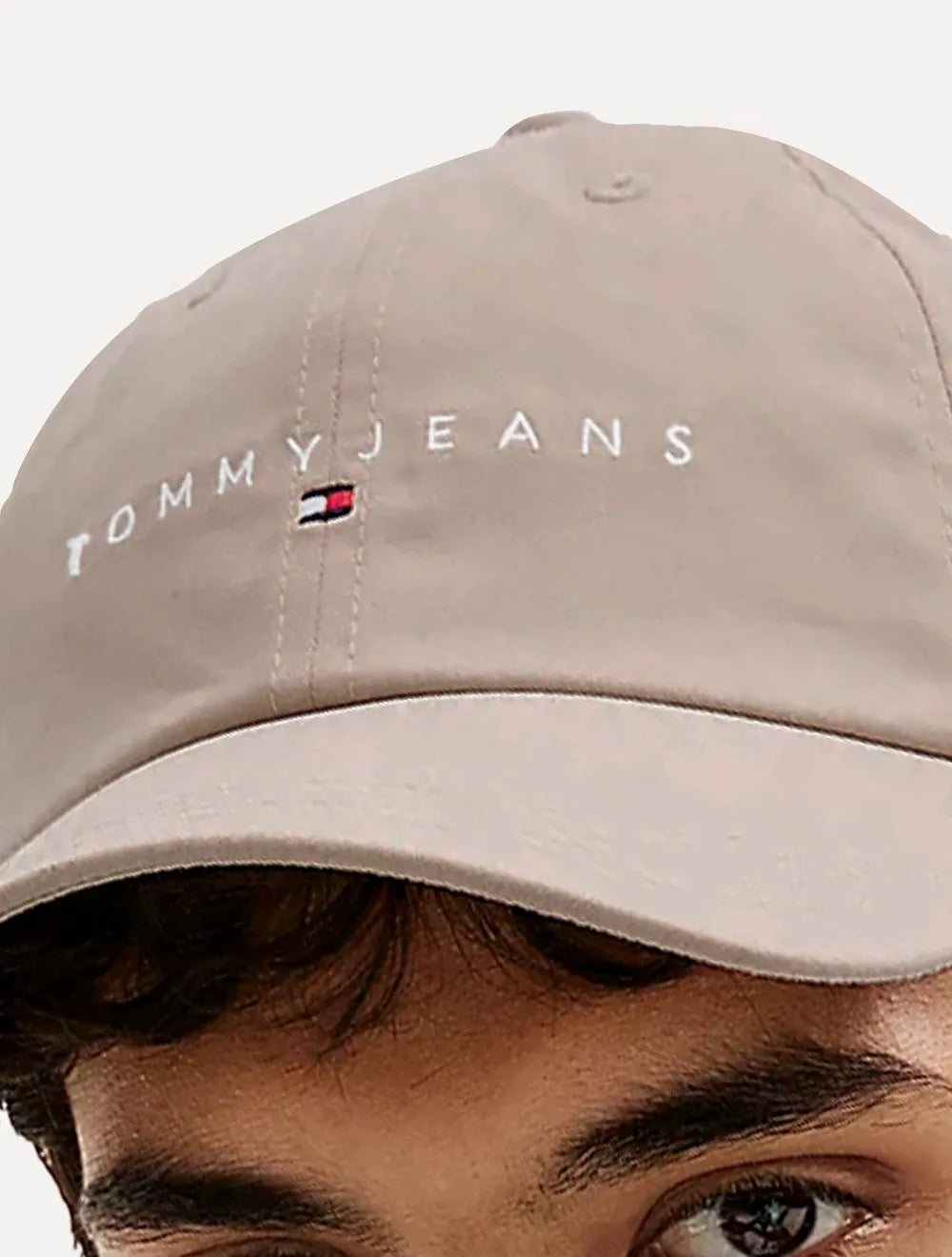 Boné Tommy Jeans Masculino Linear Logo Marrom Claro