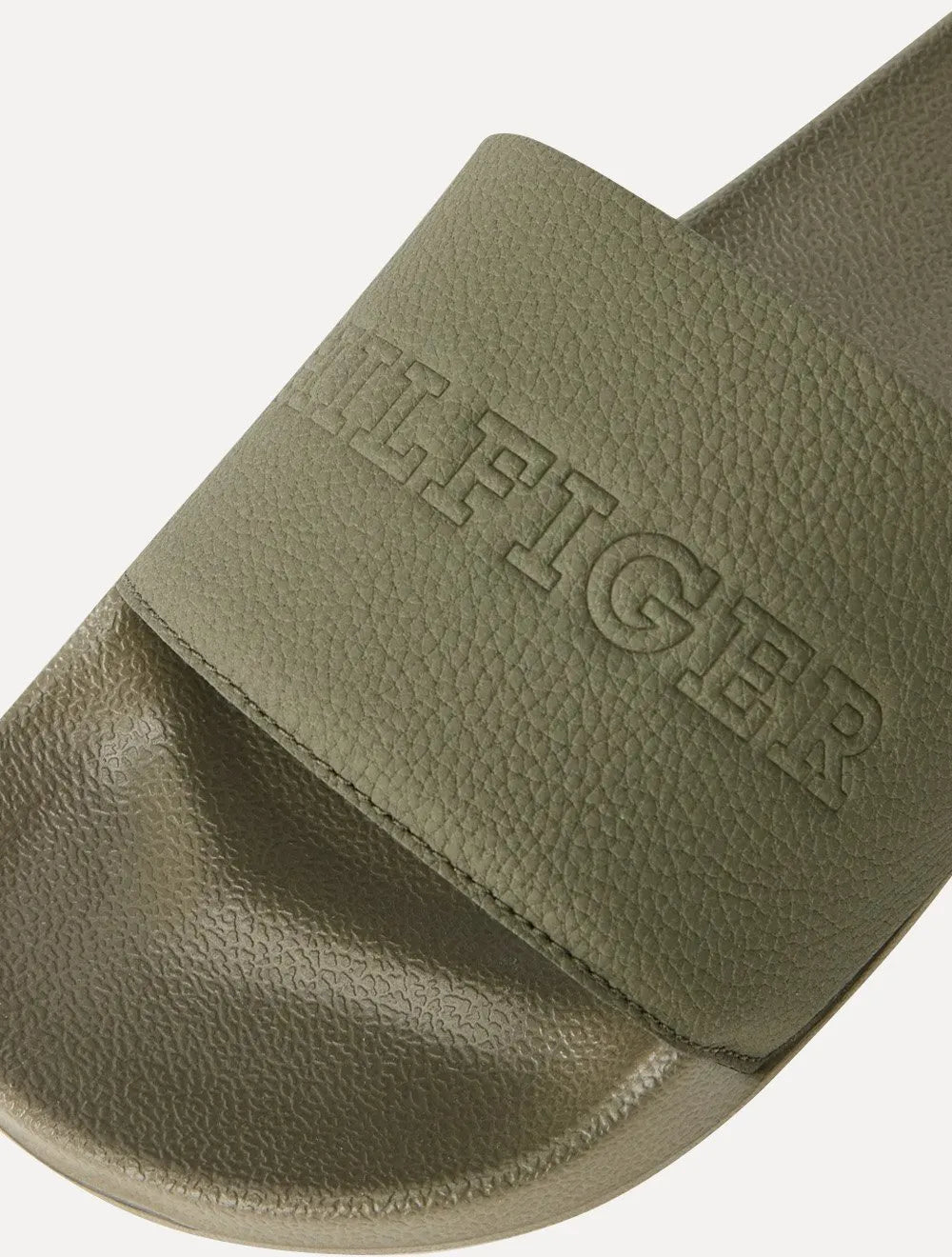 Chinelo Tommy Hilfiger Print Tumble Pool Slide Verde Militar