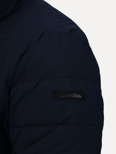 Jaqueta Calvin Klein Masculina Matelassê Full-Zip Azul Marinho