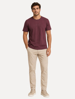 Camiseta Dudalina Masculina Regular Rubber Center Roxo Escuro