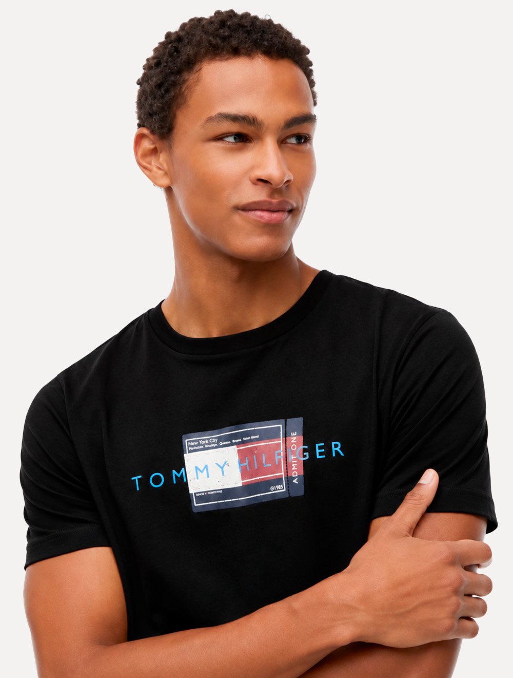 Camiseta Tommy Hilfiger Masculina Ticket Graphic NYC Preta