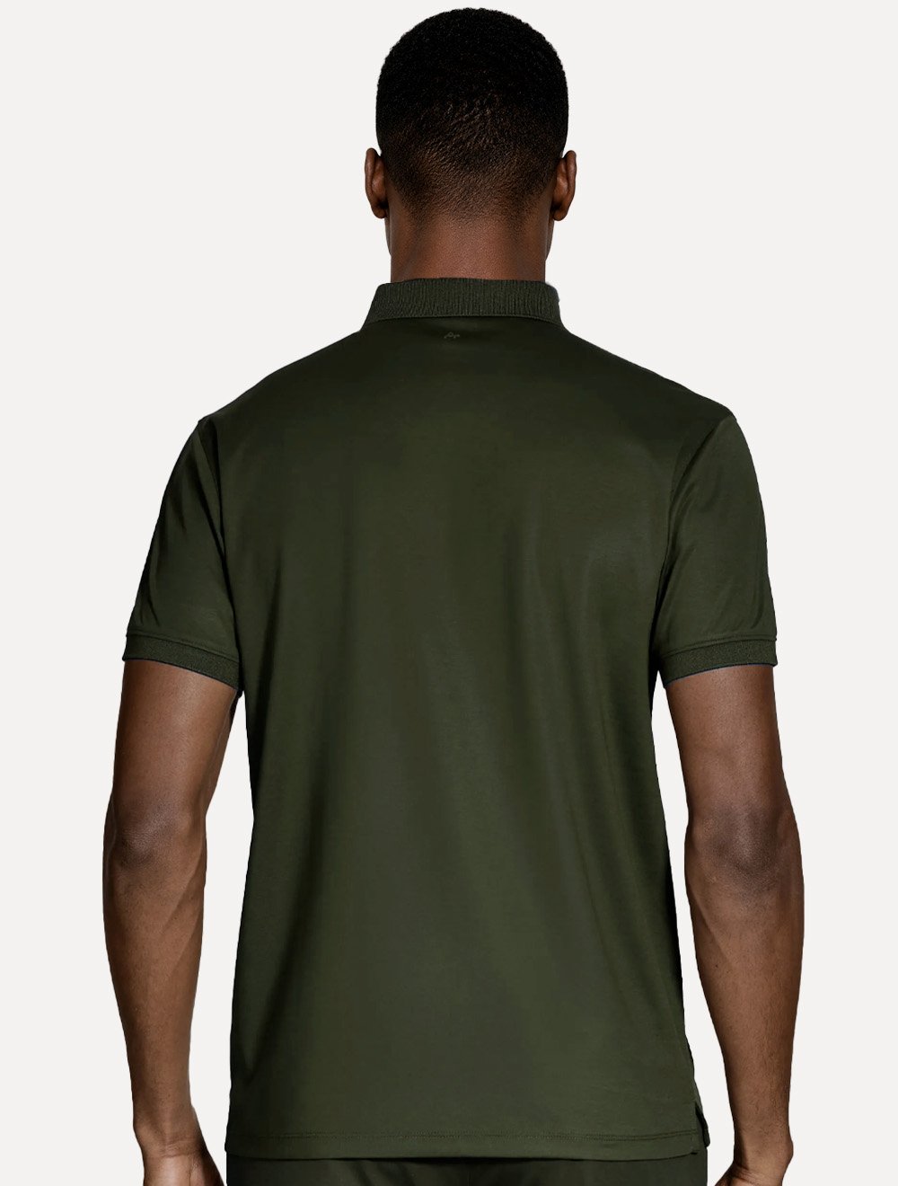 Polo Aramis Masculina Manga Curta Mercerizado Interlock Verde Militar