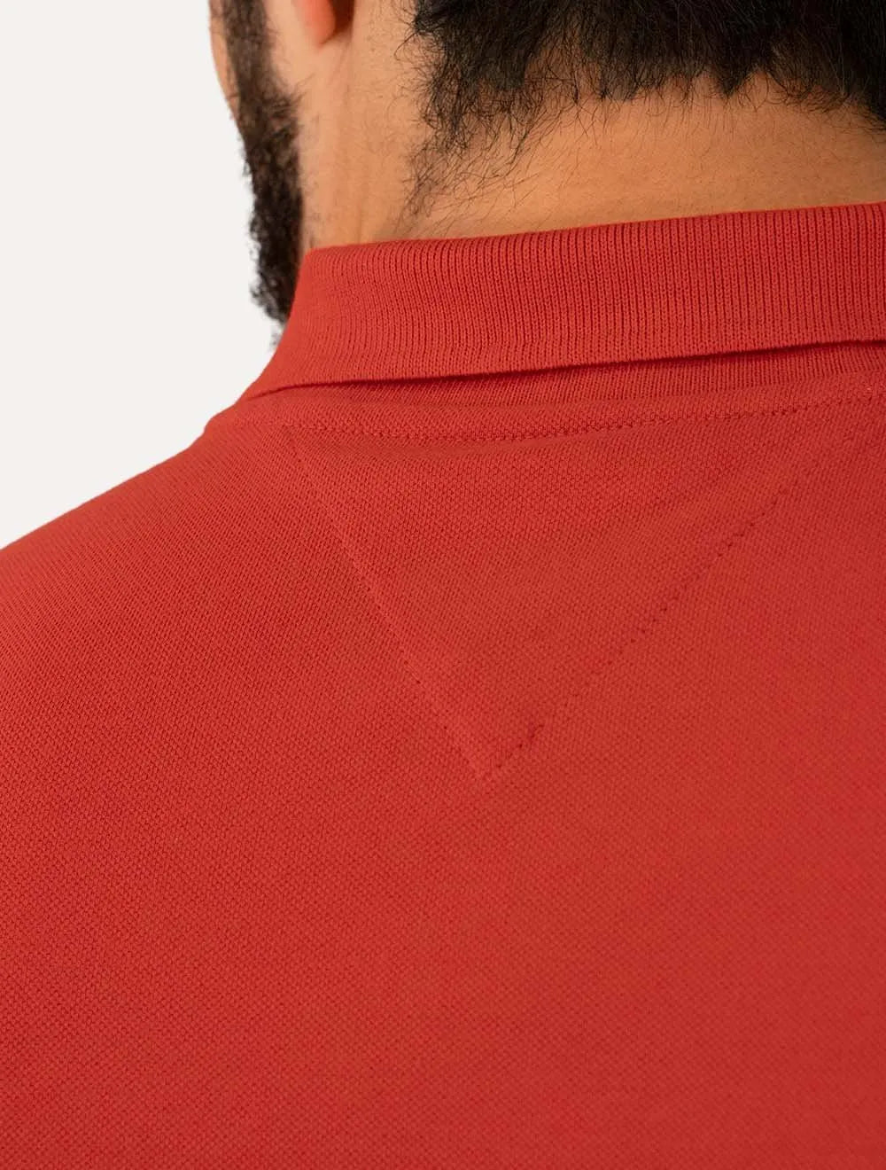 Polo Tommy Jeans Masculina Piquet Regular Placket Vermelha