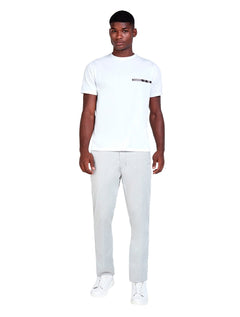 Camiseta Dudalina Masculina Regular Antiviral Logo Transfer Branca