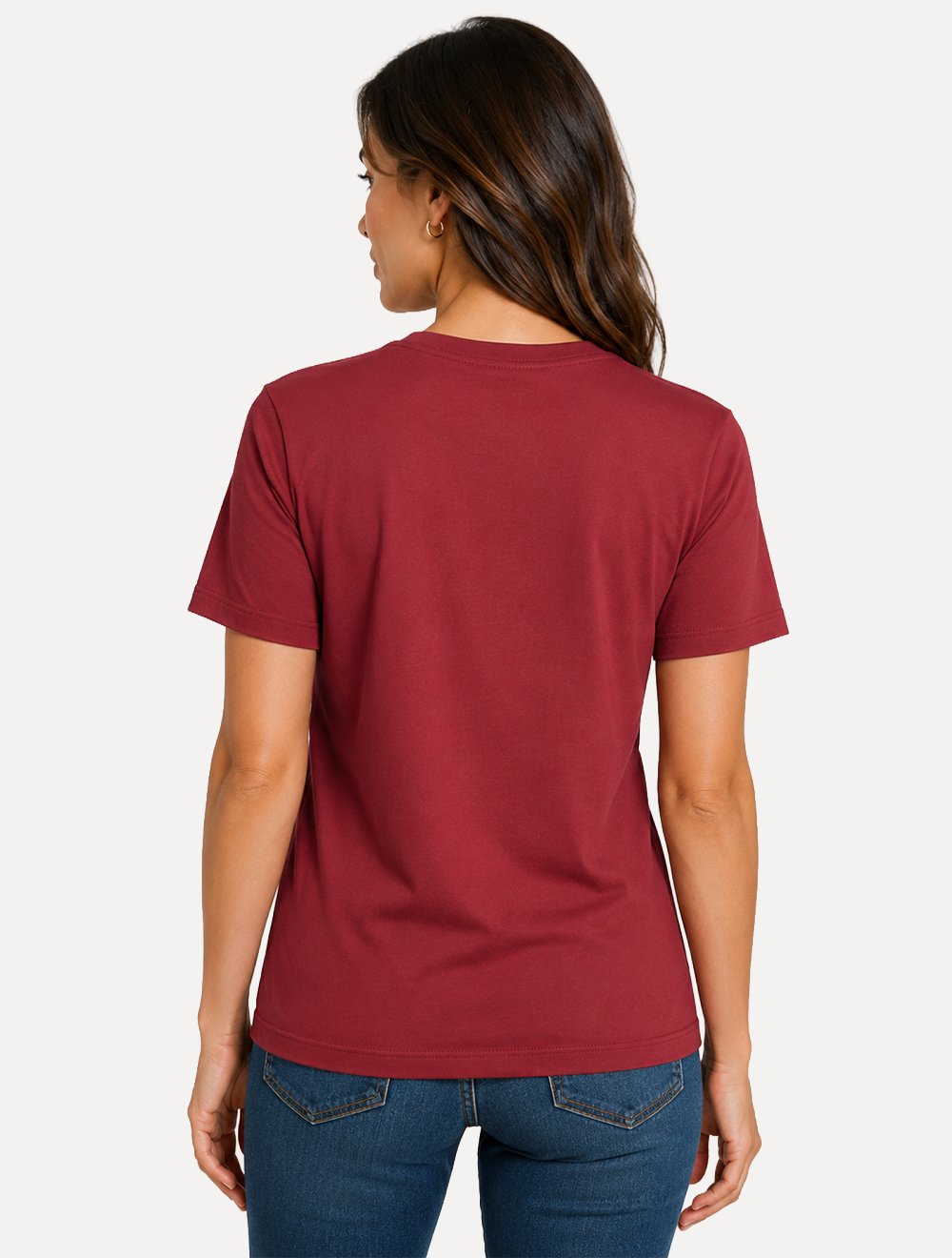 Camiseta Guess Feminina Los Angeles White Line Logo Vermelha
