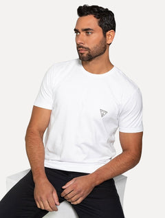 Camiseta Guess Masculina Dark Grey Icon Branca