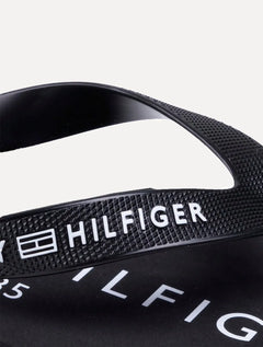 Chinelo Tommy Hilfiger Masculino Rubber Strip Simon 34R Cinza/Preto
