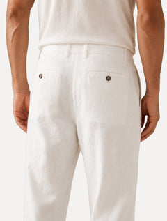Calça Reserva Masculina Linho  Casual Relax Branco