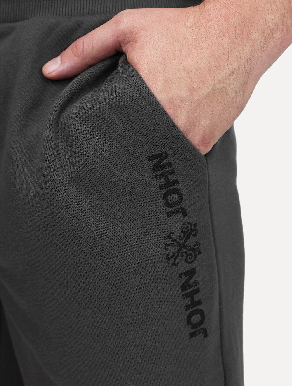 Calça John John Moletom Masculina New Basic Cinza Escuro