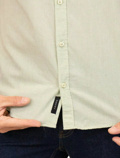 Camisa Aramis Masculina Manga Curta Slim Algodão Willis Verde Mescla