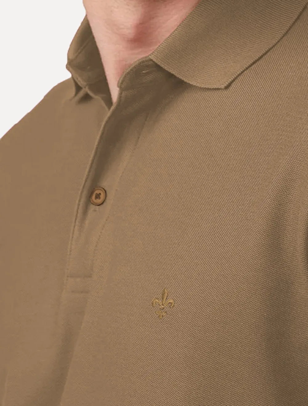 Polo Dudalina Piquet Essentials Cotton Basica Marrom