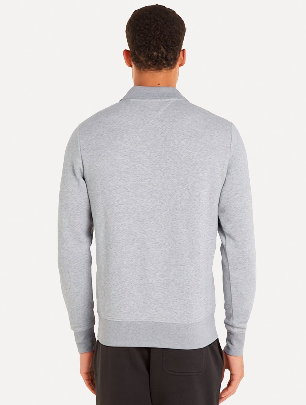 Moletom Tommy Hilfiger Masculino Track Graphic Half Zip Cinza Mescla