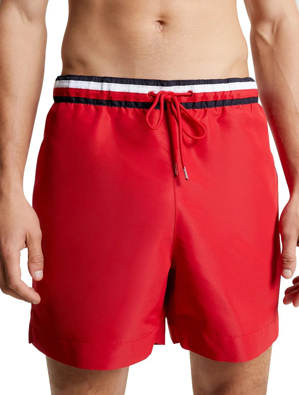 Short Tommy Hilfiger Masculino Medium Drawstring Waist Stripe Vermelho