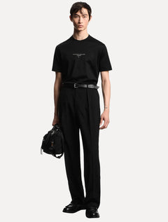 Camiseta Empório Armani Masculina Jersey Logo Chest Preta