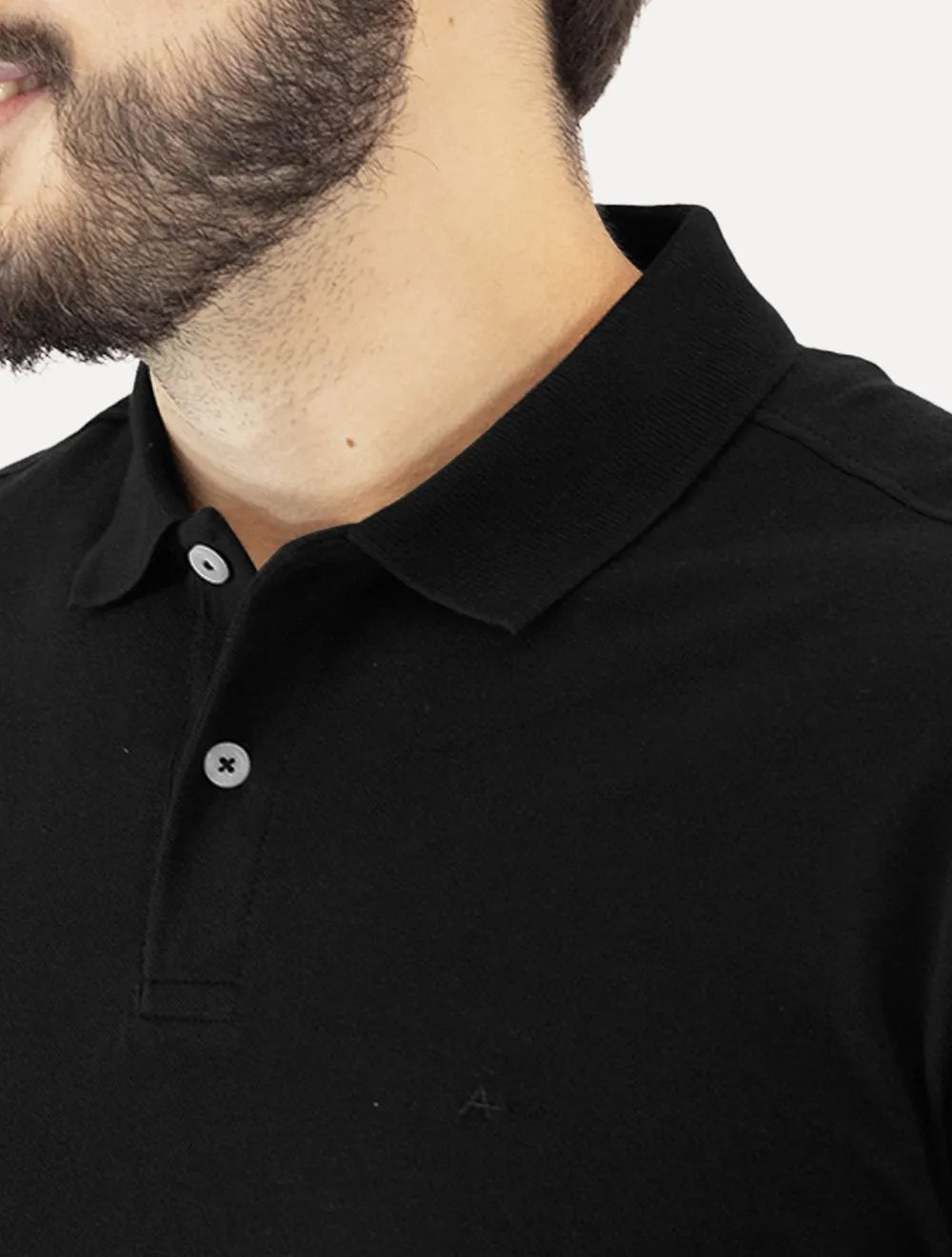 Polo Aramis Masculina Piquet Basic Mono Preta