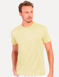 Camiseta Aramis Masculina Basic Lisa Amarelo Claro