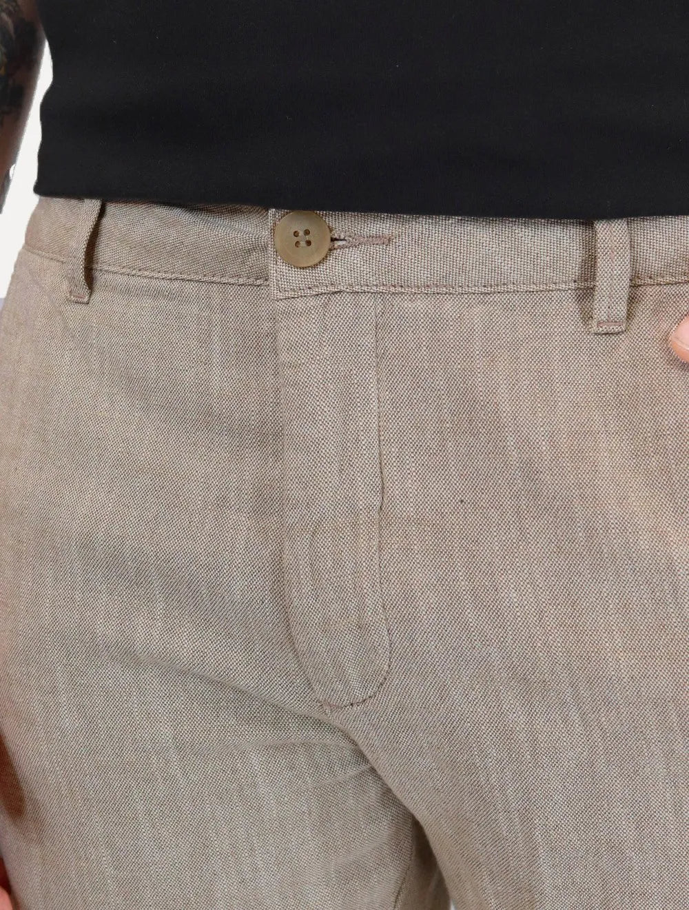 Bermuda Calvin Klein Jeans Masculina Chino Cotton Areia
