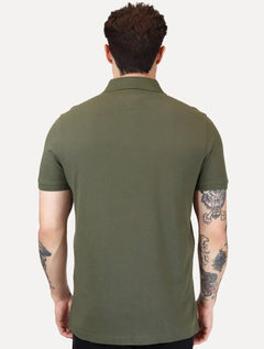 Polo Tommy Hilfiger Masculina Regular Piquet 1985 Verde Militar