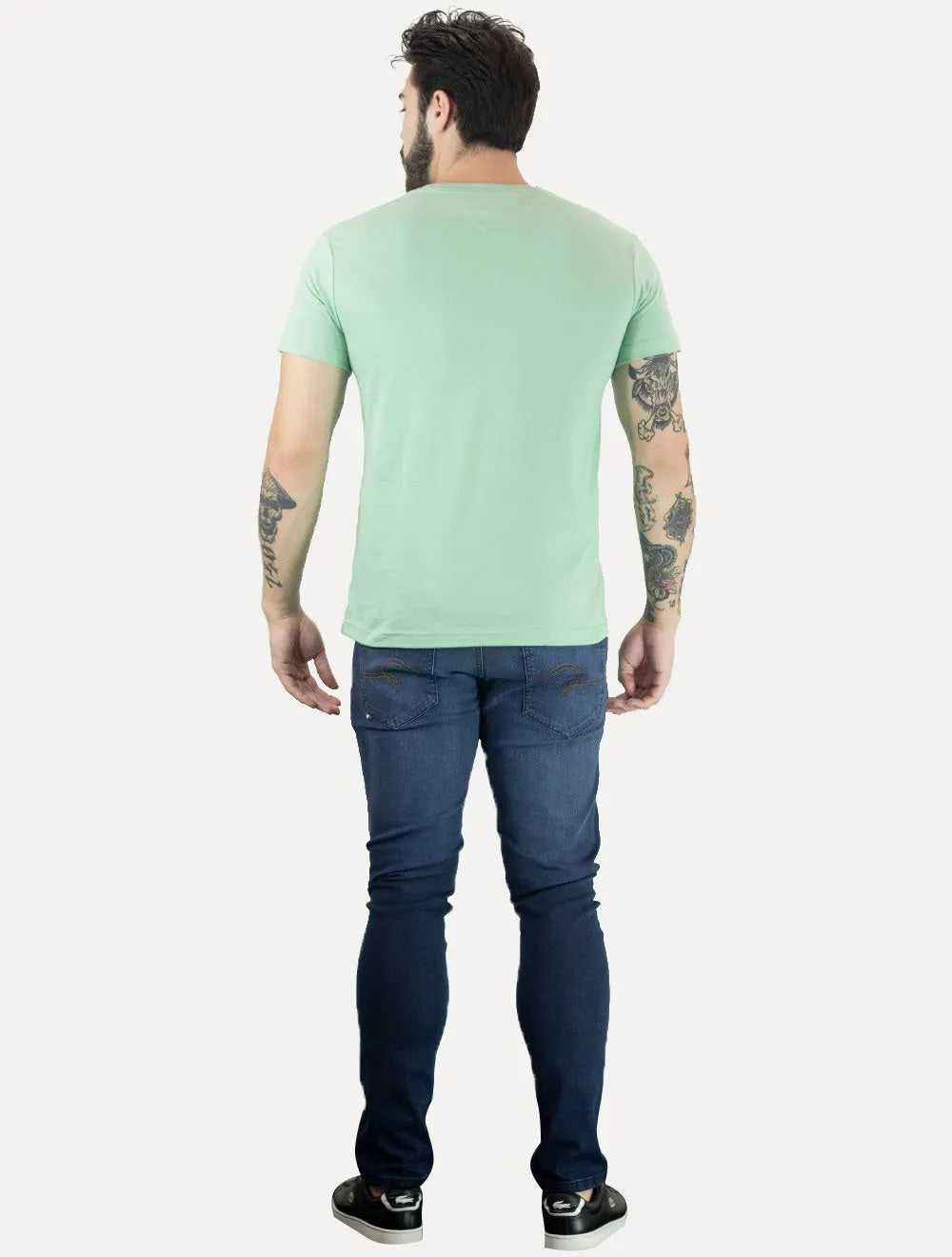 Camiseta Tommy Hilfiger Masculina Essential V-Neck Verde Claro