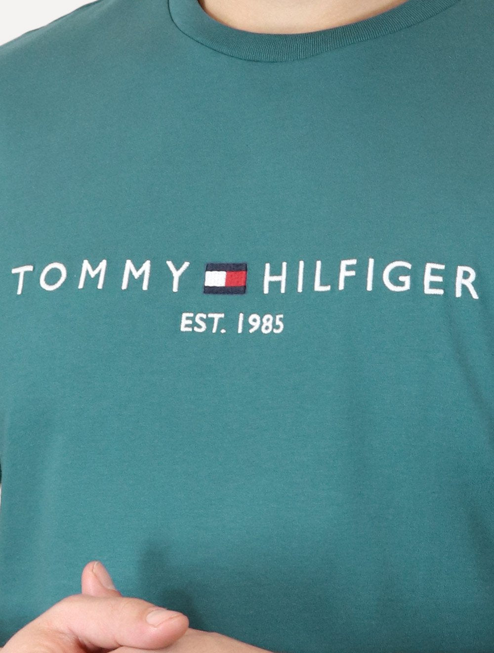 Camiseta Tommy Hilfiger Masculina Core Logo Tee Verde Escuro