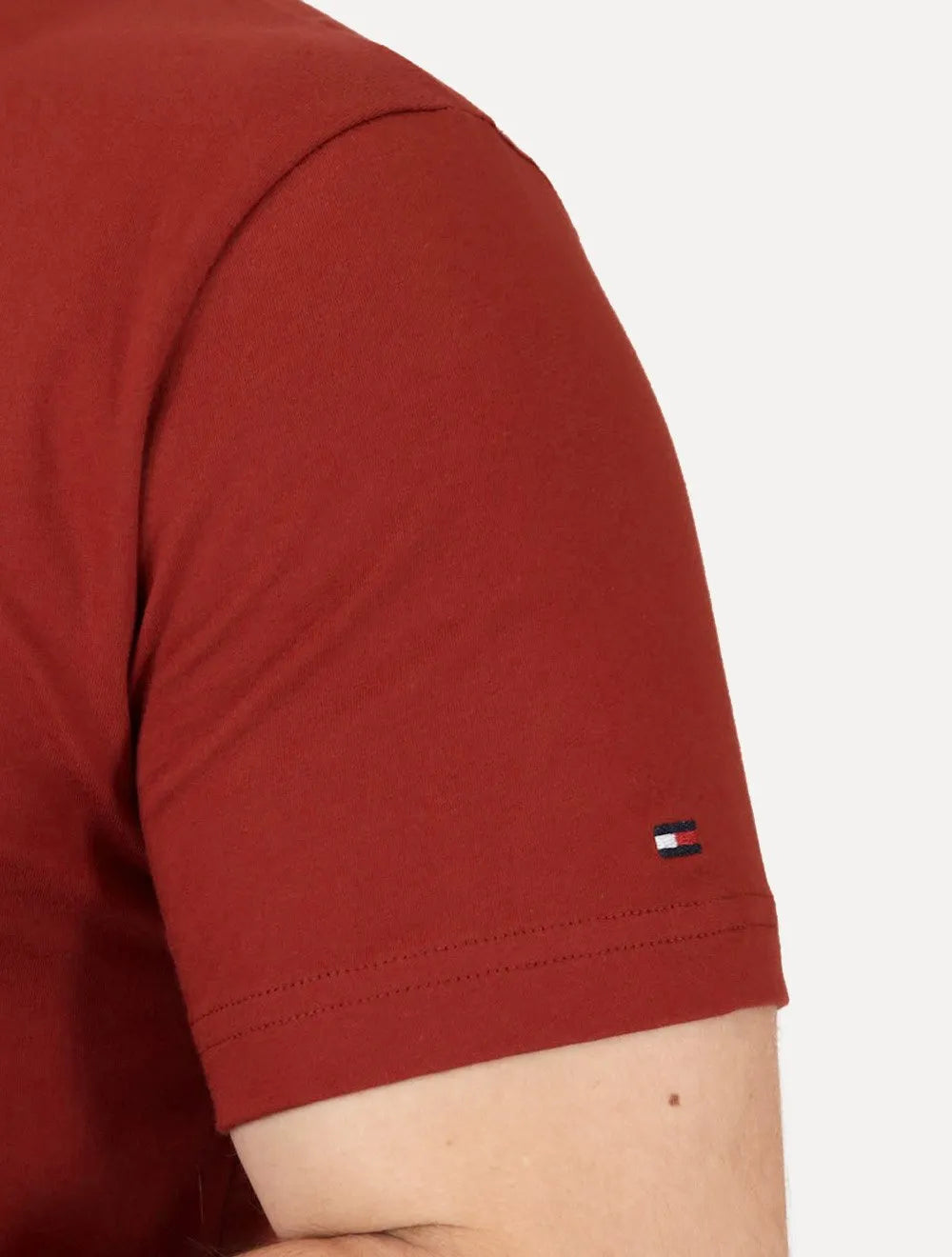 Camiseta Tommy Hilfiger Masculina Linear Flag Graphic Vermelha