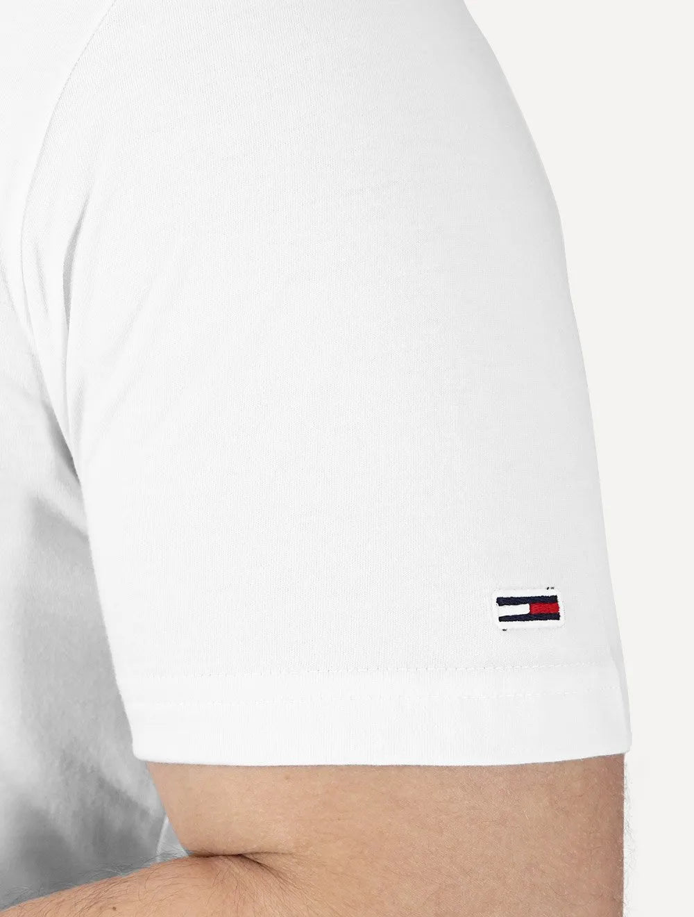 Camiseta Tommy Jeans Masculina Regular Italic Colors Logo Branca