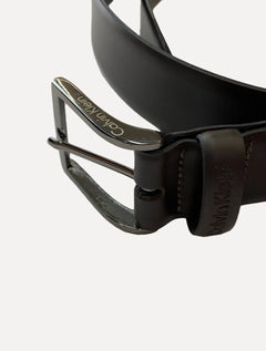 Cinto Calvin Klein Masculino CK Basic Onix Marrom Café