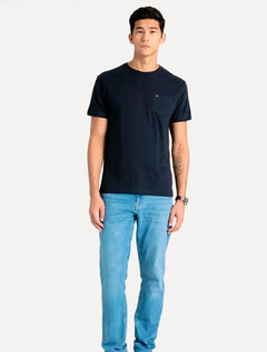 Camiseta Tommy Jeans Masculina Regular Pocket Azul Marinho