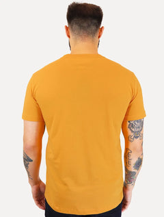 Camiseta Tommy Hilfiger Masculina Linear Flag Graphic Amarelo