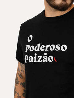 Camiseta Reserva Masculina Estampada Poderoso Paizão Preta