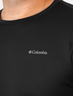 Camiseta Columbia Masculina Manga Longa Neblina Grey Logo Preta