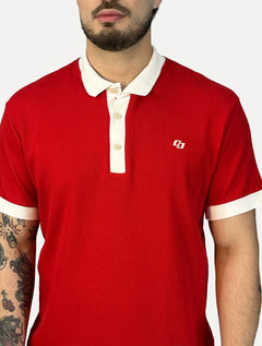 Polo Colcci Masculina Piquet Regular Texturizada Vermelha