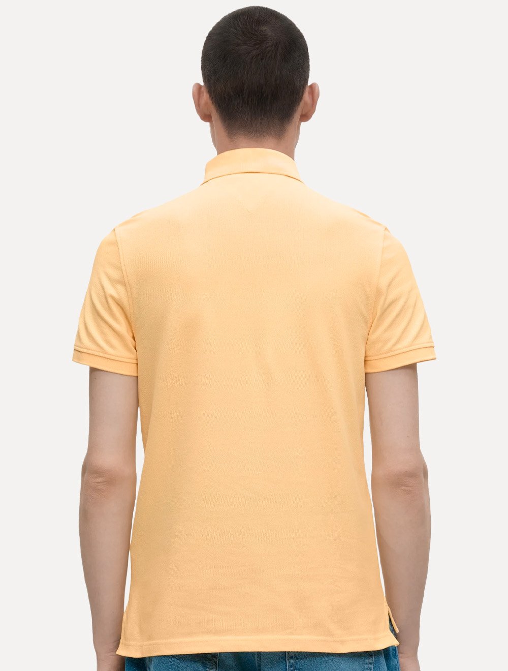 Polo Tommy Hilfiger Masculina Regular Piquet 1985 Amarelo Claro