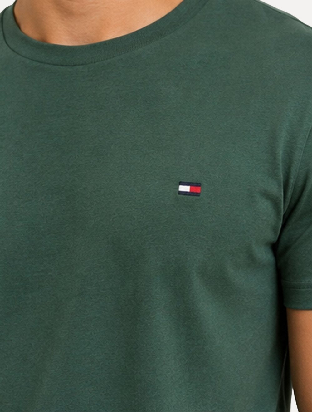 Camiseta Tommy Hilfiger Masculina Essential Cotton Verde Militar