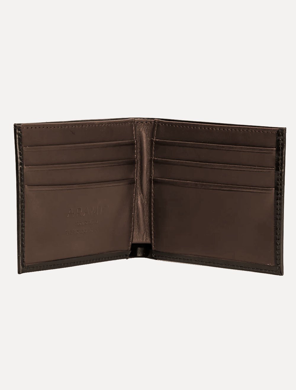 Carteira Aramis Masculina Couro Losango Marrom Escuro