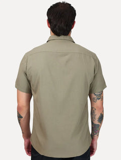 Camisa K&J Black Casual Linen Blend Caqui