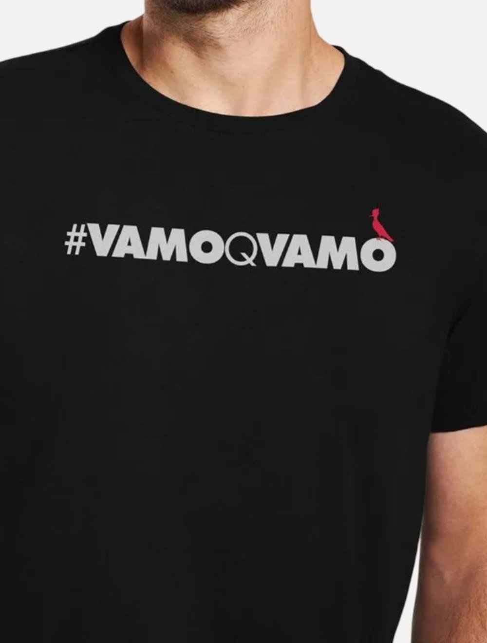 Camiseta Reserva Masculina Regular Vamoqvamo Preta