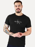 Camiseta Calvin Klein Jeans Masculina New Re Issue Frontal Logo Preta