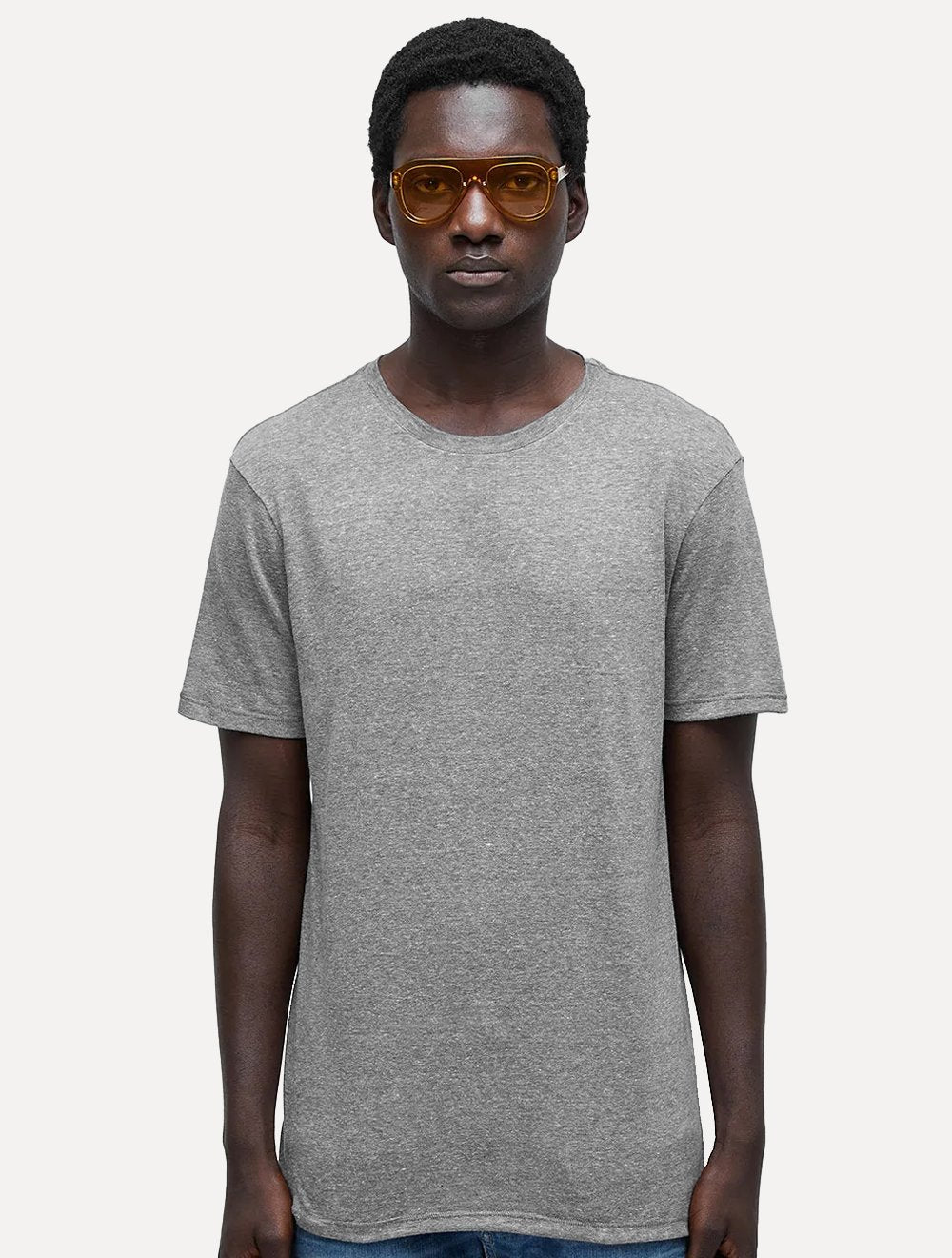 Camiseta Osklen Masculina Slim Light E-basics II Cinza Mescla