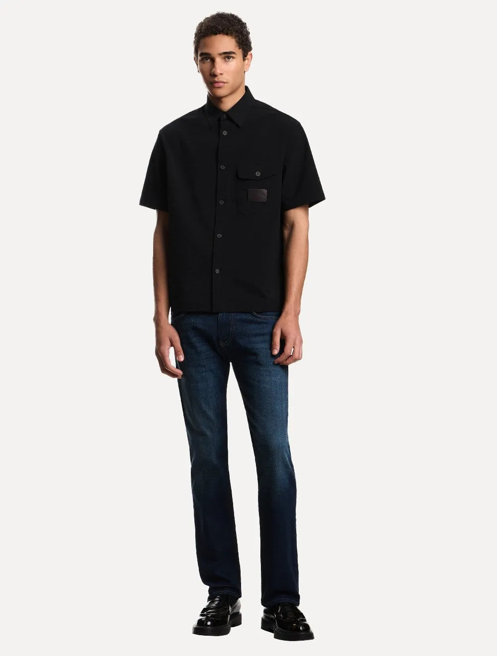 Calça Jeans Empório Armani Masculina J45 Regular Fit Azul Escuro