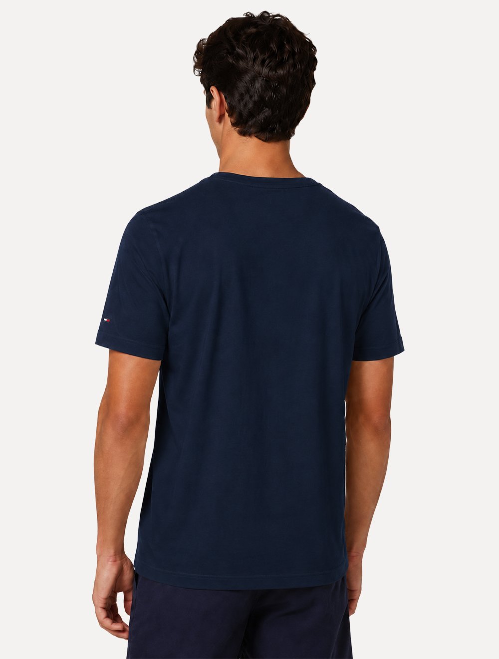 Camiseta Tommy Hilfiger Masculina Regular Logo Brand Love RWB Azul Marinho