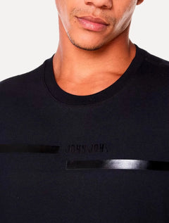 Camiseta John John Masculina Regular Transfer Line Preta